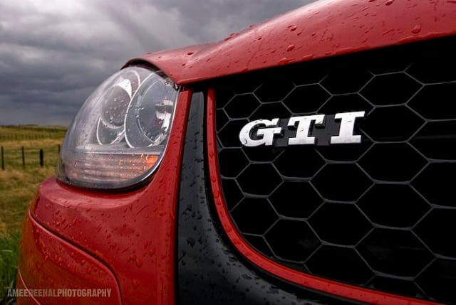 2008 Volkswagen GTI logo and badge on front grill