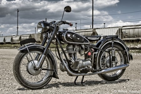 1954 BMW R25 tail pipe