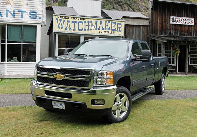 2011 Chevrolet Silverado HD front parked on grass
