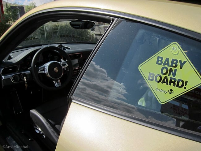 2012 Porsche 911 Carrera S baby on board sign