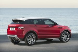 2013 Range Rover Evoque rear parked by water