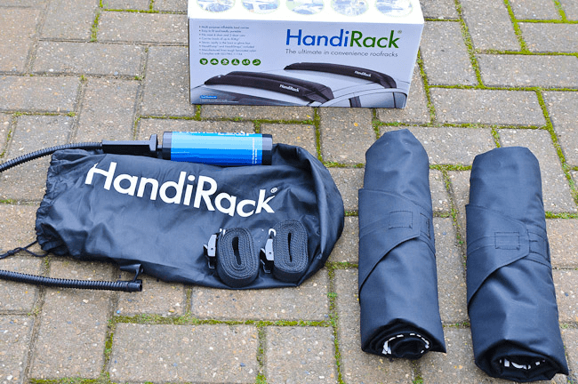 HandiRack Inflatable Roof Rack out of the box all pieces