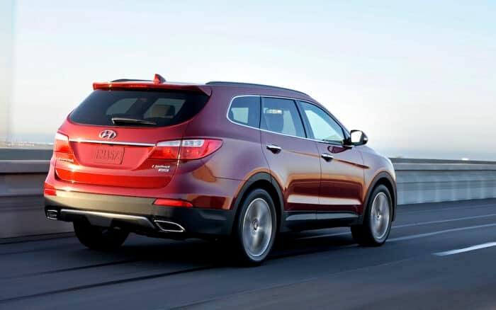 2013 Hyundai Santa Fe Limited rear driving