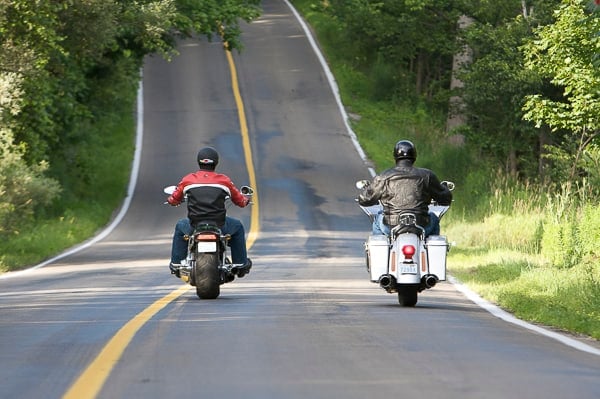 Harley-Davidson Springer and Road Glide father and son motorcycle trip