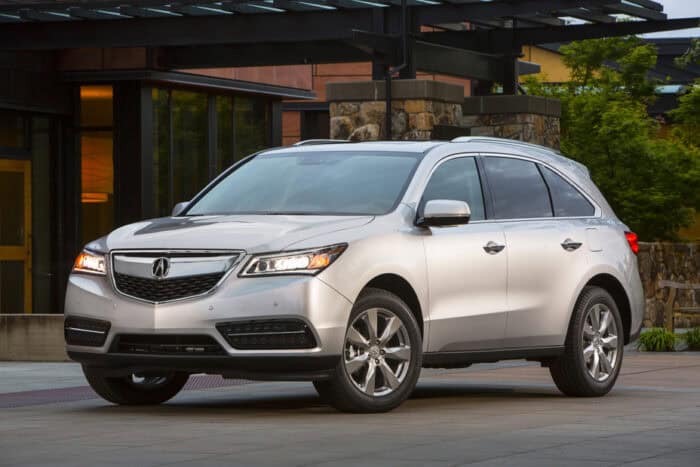 2015 Acura MDX front parked on street
