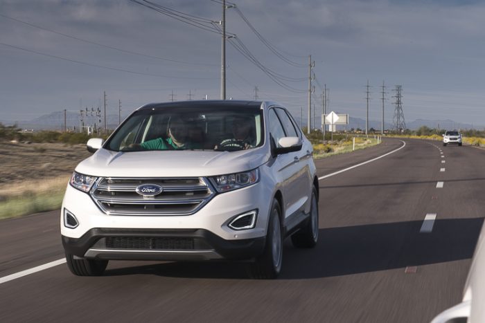 2015 Ford Edge Sport front driving