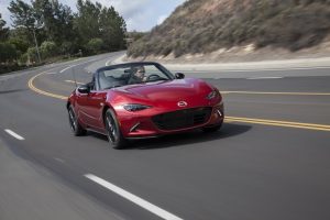 2016 Mazda Miata front on the road