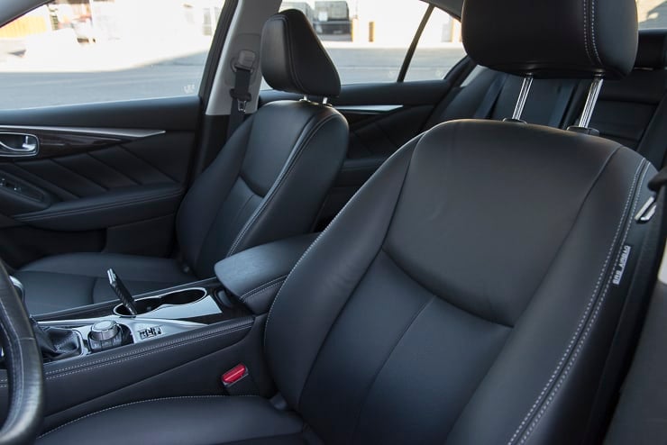 2015 Infiniti Q50 3.7 interior front leather seats