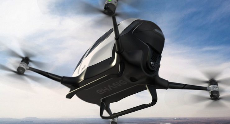 Ehang 184 Drone , Avec l’Ehang, le taxi volant devient une réalité – KRHRO