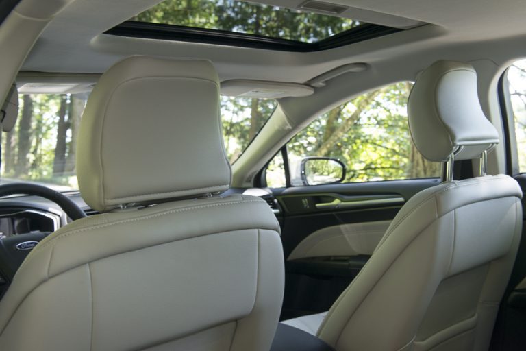 2017 Ford Fusion interior front seat back view