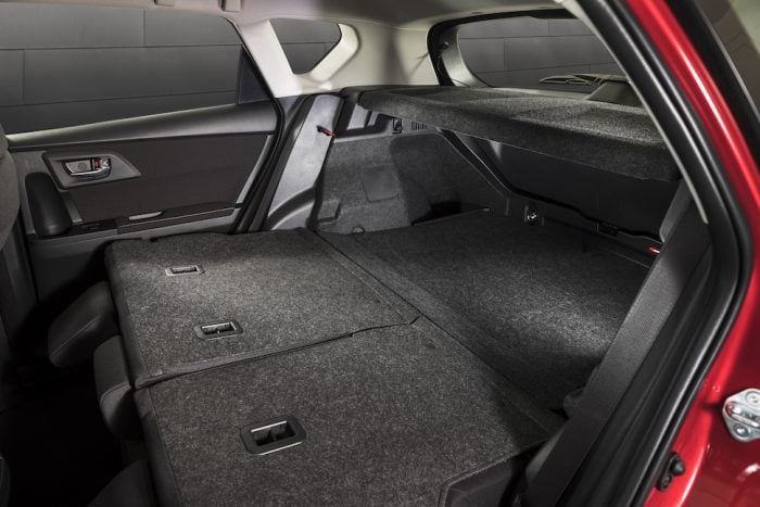 2017 Toyota Corolla iM interior trunk space with seats down