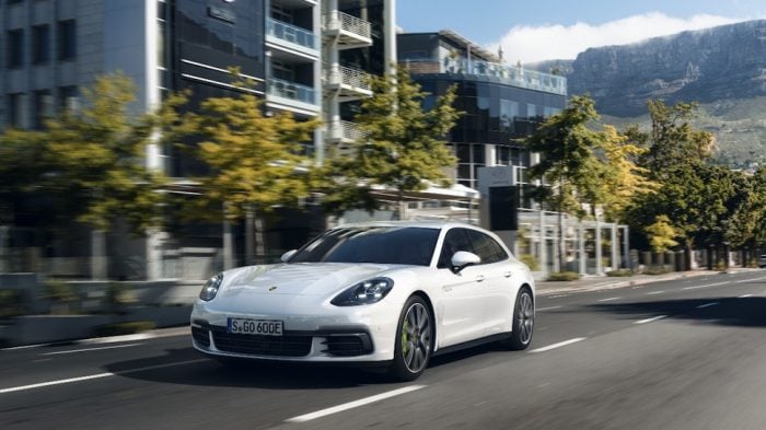 white Porsche Panamera Sport Turismo front