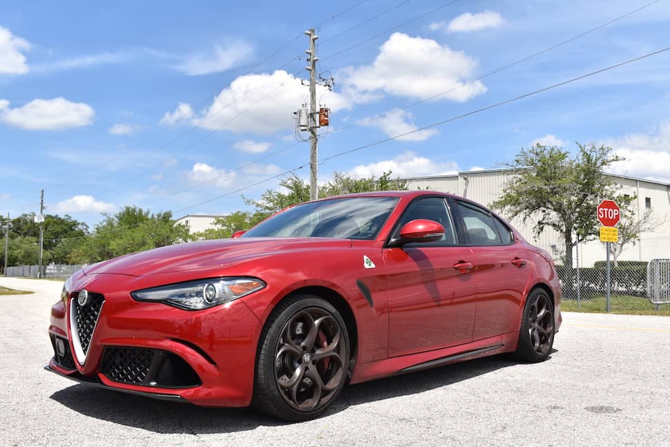 2017 Alfa Romeo Giulia Quadrifoglio review front profile