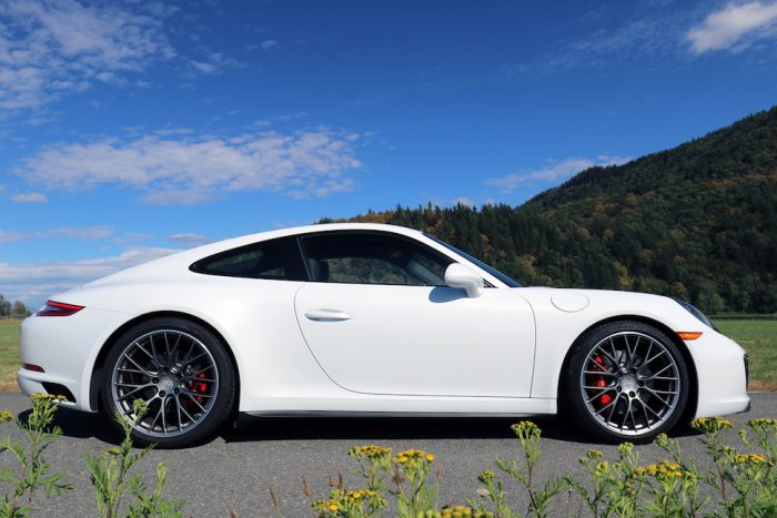 2017 Porsche 911 Carrera 4S Review white sideview