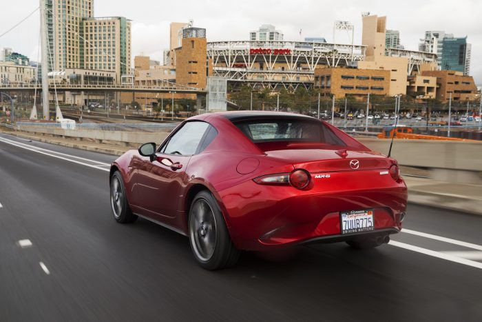 2017 Mazda MX-5 RF rear rolling red