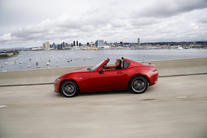 2017 Mazda MX-5 RF review rolling sideview