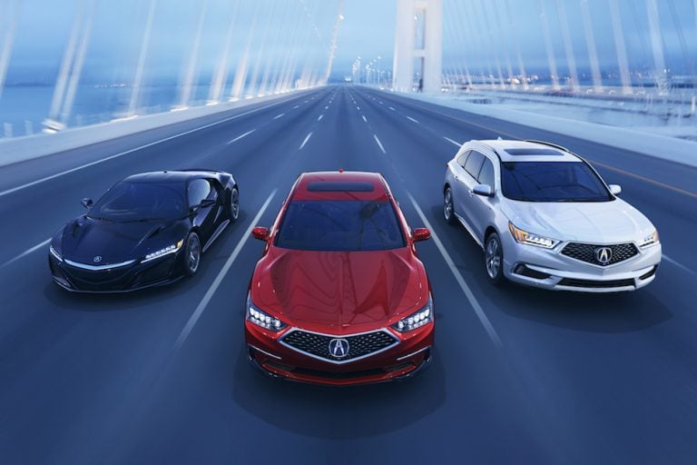 2018 Acura RLX with NSX and MDX