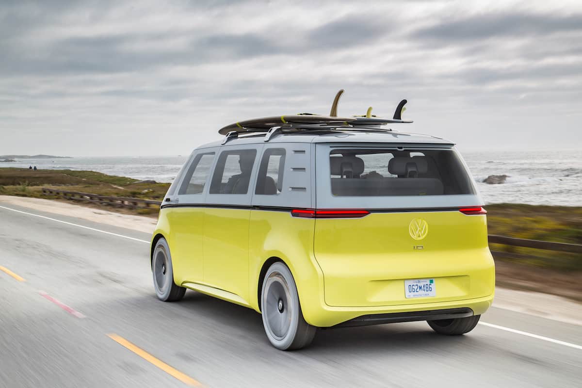 volkswagen I.D. BUZZ electric concept rear rolling