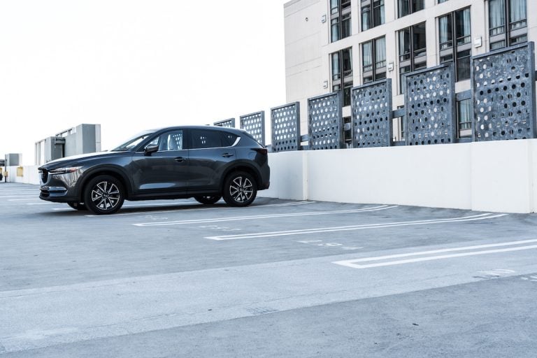 2017 mazda cx-5 side view at parking garage roof