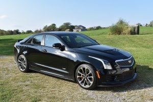 2017 Cadillac ATS-V black front profile