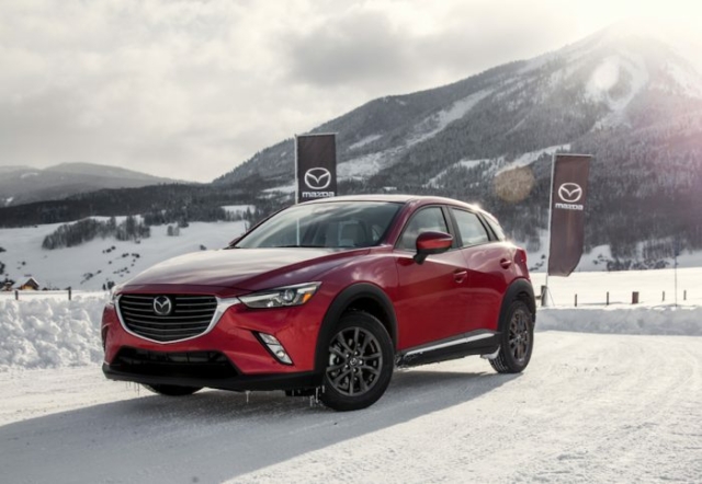 2018 mazda cx-3 review front side view red