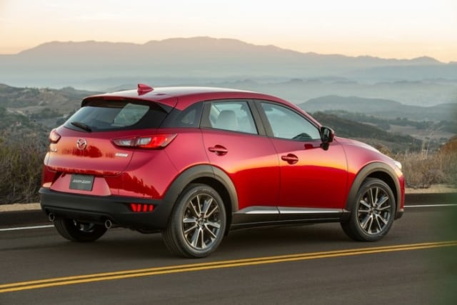 2018 mazda cx-3 review red rear view