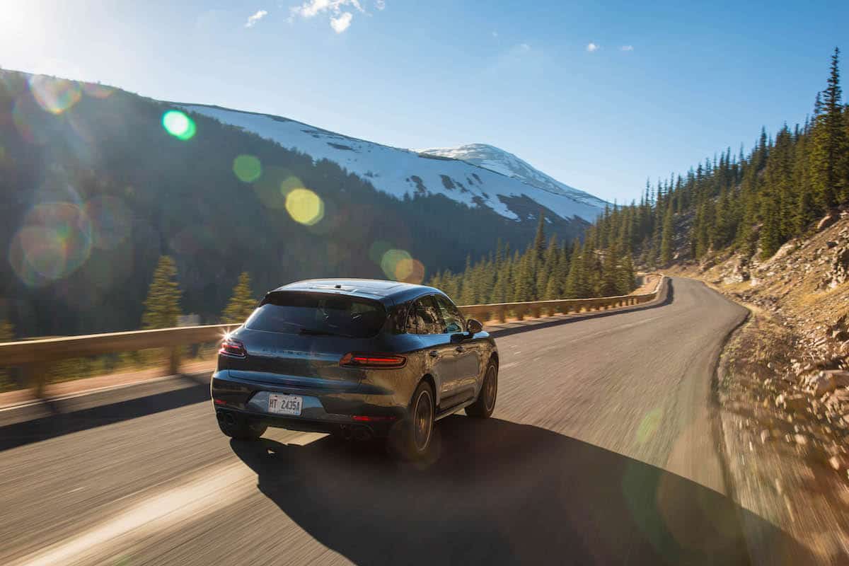 2018 porsche macan gts rear rolling grey