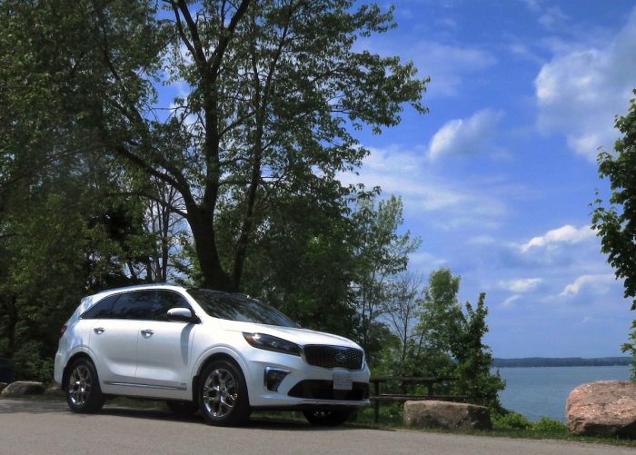 2019 Kia Sorento parked outside by the lake