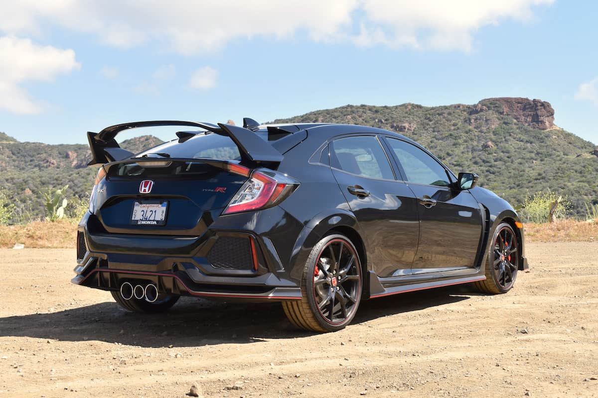 2018 honda civic type r rear black