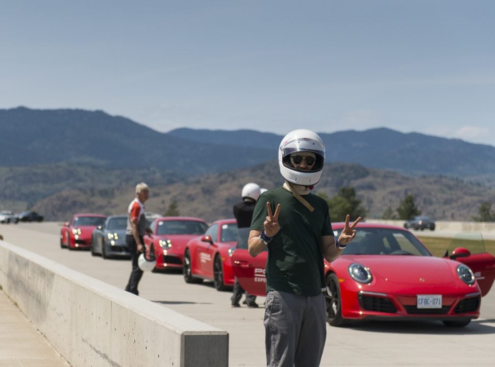 Porsche Travel Experience British Columbia Canada participants at Area 27