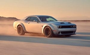 2019 Challenger SRT Hellcat Redeye rolling in the desert