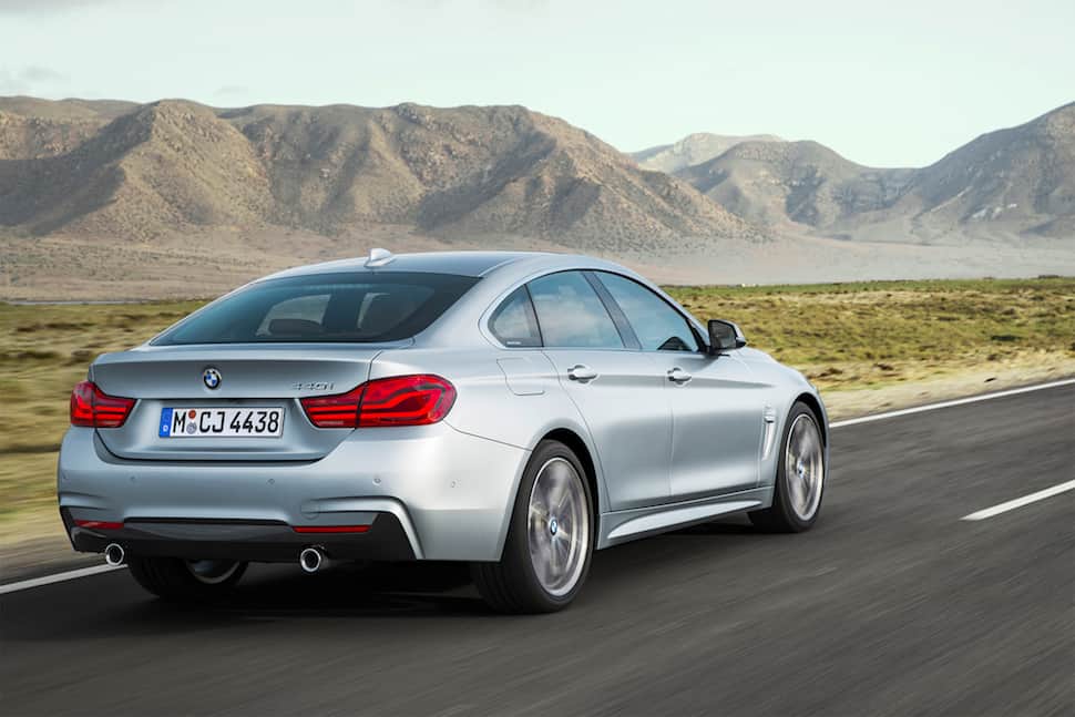 2018 BMW 430i Gran Coupe rear view driving