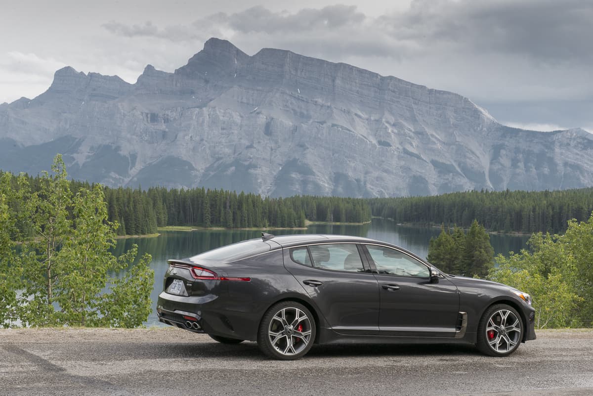 2018 Kia Stinger GT exterior styling rear view profile