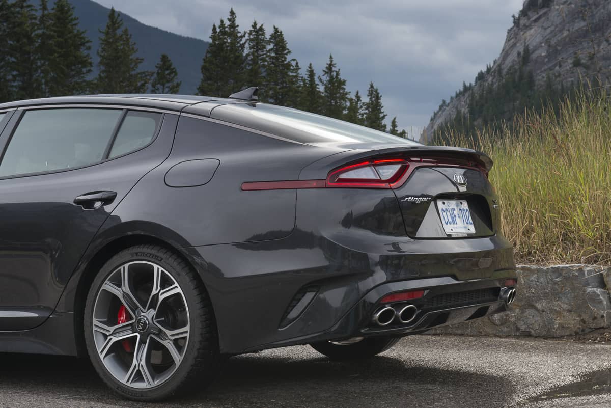 2018 Kia Stinger GT rear end profile