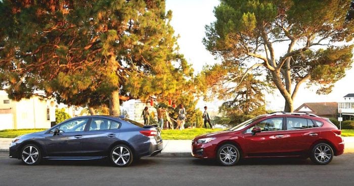 2019 subaru impreza sedan vs hatchback