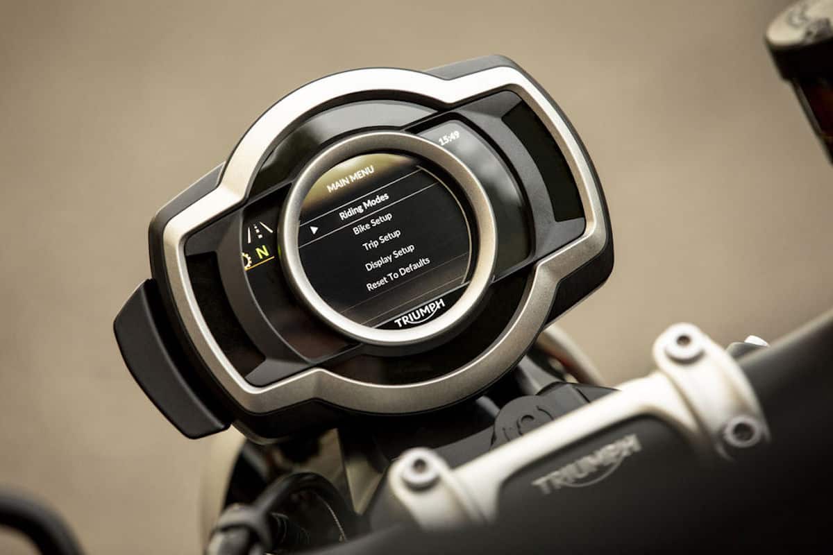 2019 trumph 1200 Scrambler XC gauges