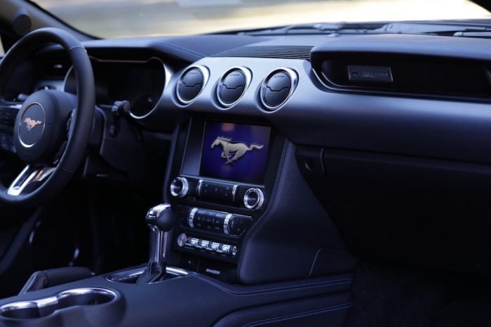 2018 Ford Mustang EcoBoost interior front cabin and centre stack