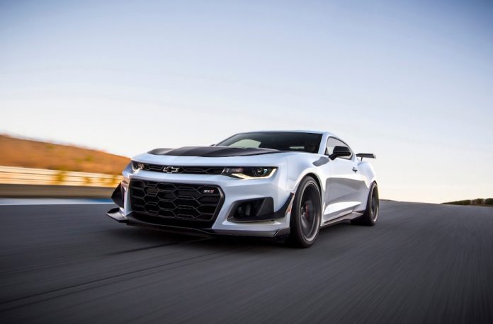 2019 Camaro ZL1 1LE front driving white