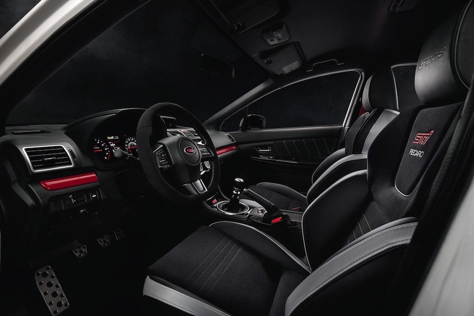 2019 Subaru STI S209 interior view of the front cabin