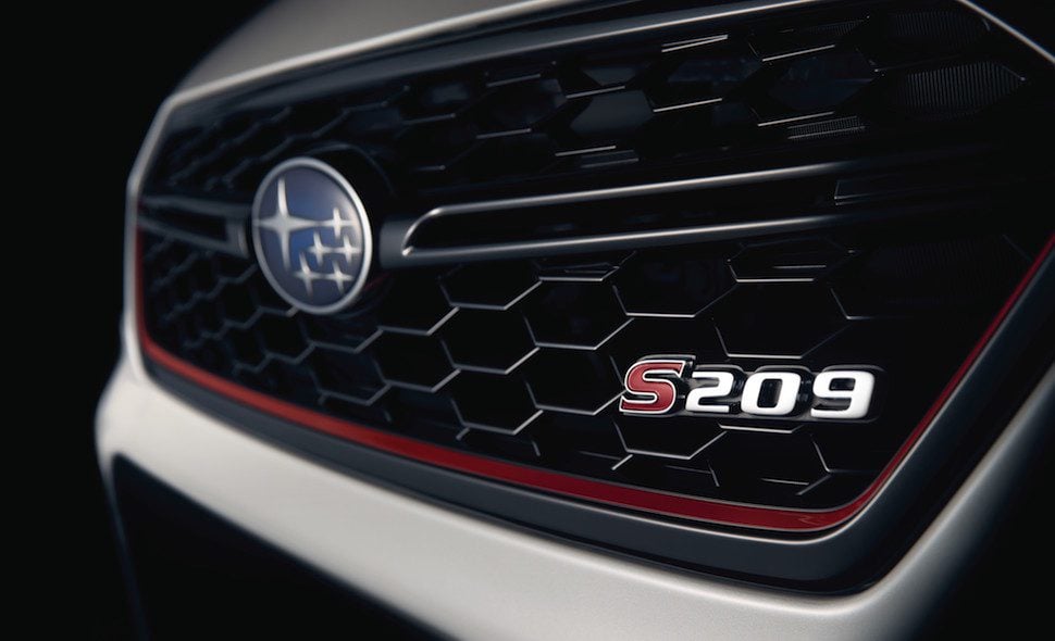 2019 Subaru STI S209 front grill with special badging