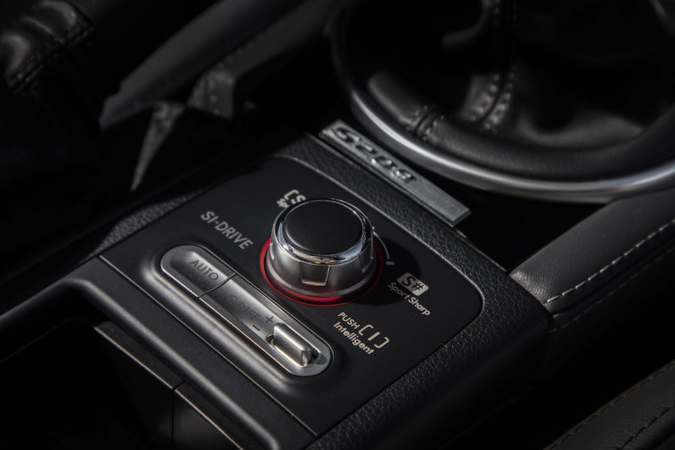 2019 Subaru STI S209 interior drive mode shifter