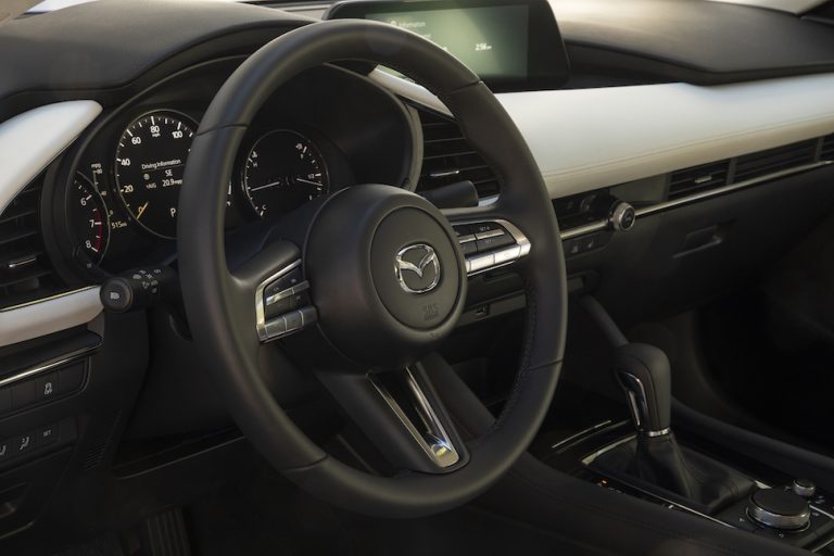 2019 mazda3 sedan interior from drivers side