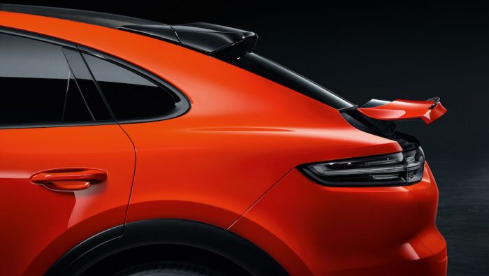 2020 porsche cayenne coupe rear spoiler details