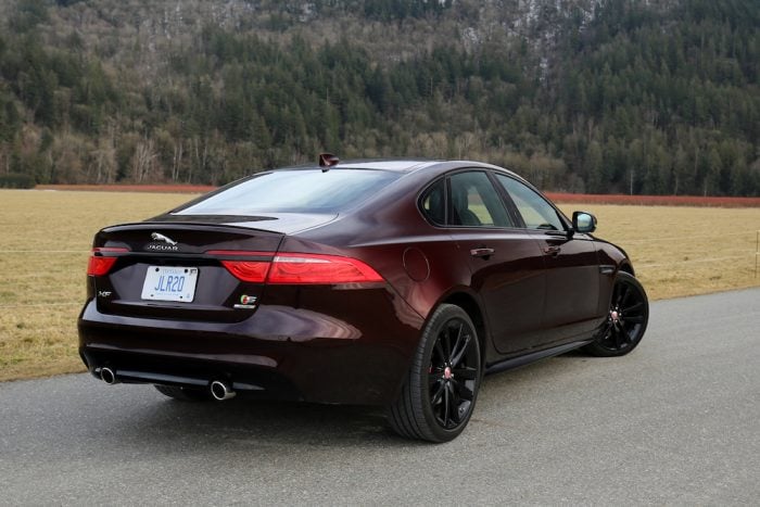 2019 Jaguar XF-S rear parked on road