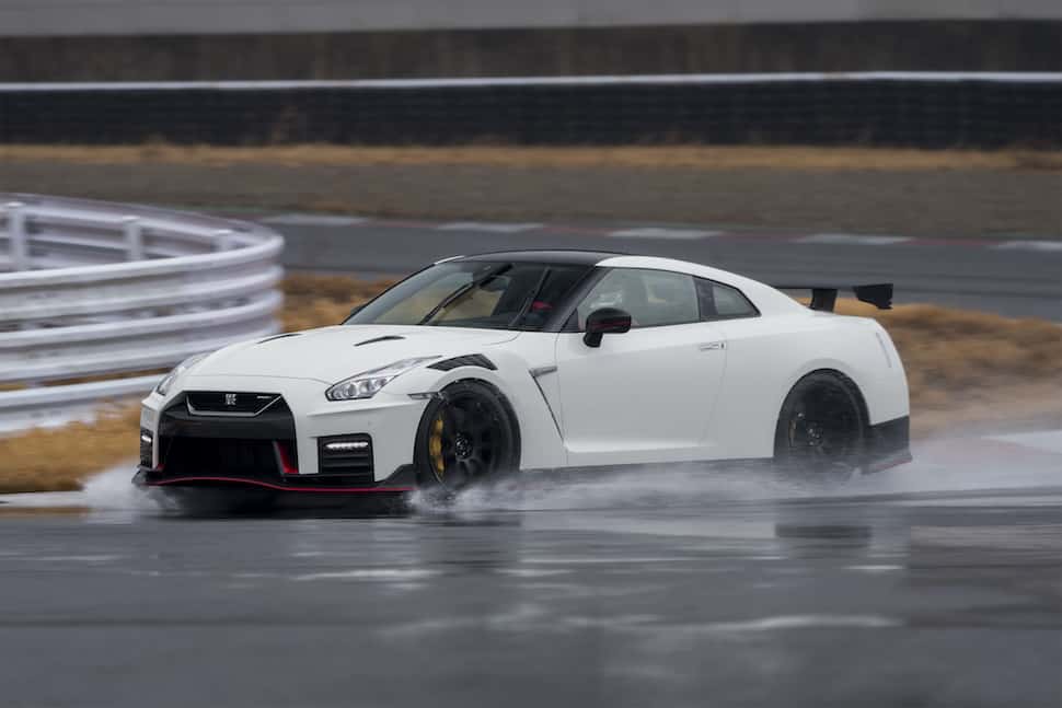 2020 Nissan GT-R NISMO driving through water front view