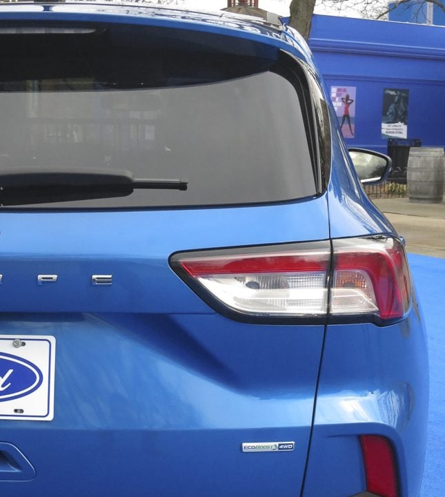 2020 Ford Escape in blue rear taillight