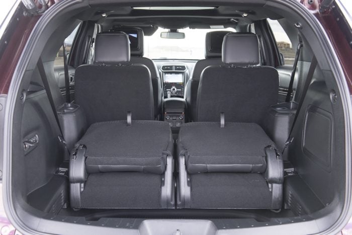 2019 Ford Explorer Platinum rear cargo with seats down