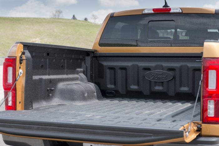 2019 Ford Ranger Lariat bed and rear cargo