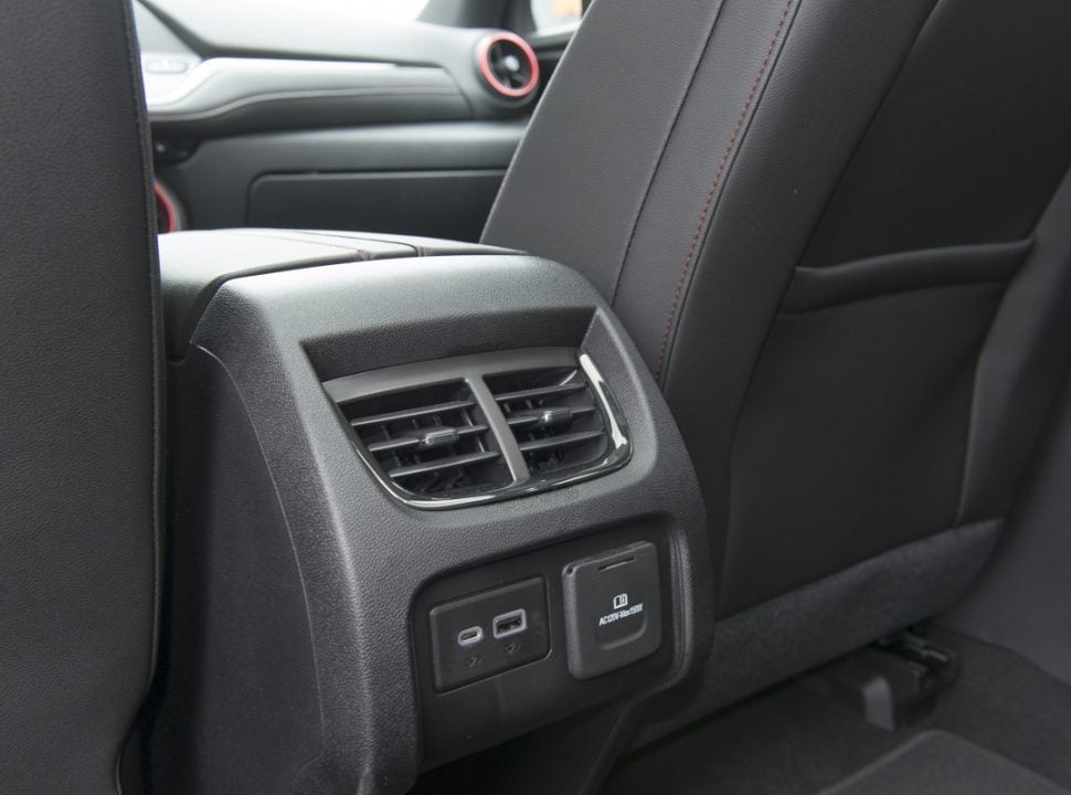 2019 Chevy Blazer RS interior rear with vents