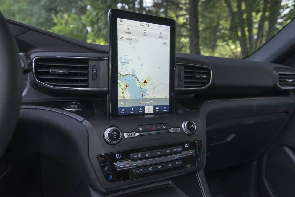 2020 Ford Explorer ST tablet style screen up front amee reehal